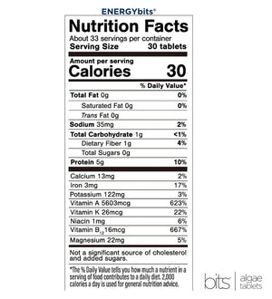 EnergyBits Spirulina Large Bag 1000 tablets