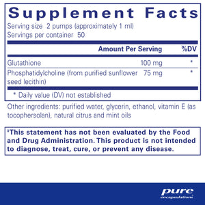 Pure Encapsulations Liposomal Glutathione Liquid