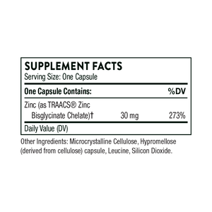 Thorne Zinc Bisglycinate 30mg